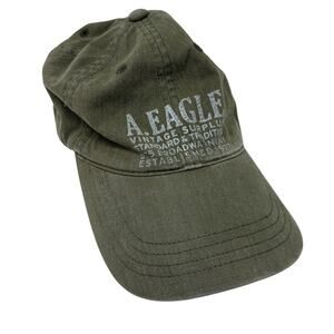 American Eagle Vintage Surplus Olive Army Green Adjustable Hat Cap